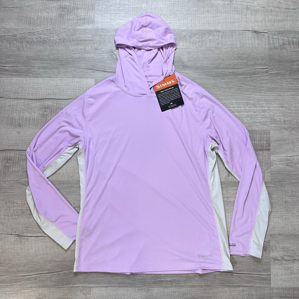 Simms Fishing Women’s Solarflex UltraCool Hoody Sz XL Orchid 50UPF NEW w Tags!
